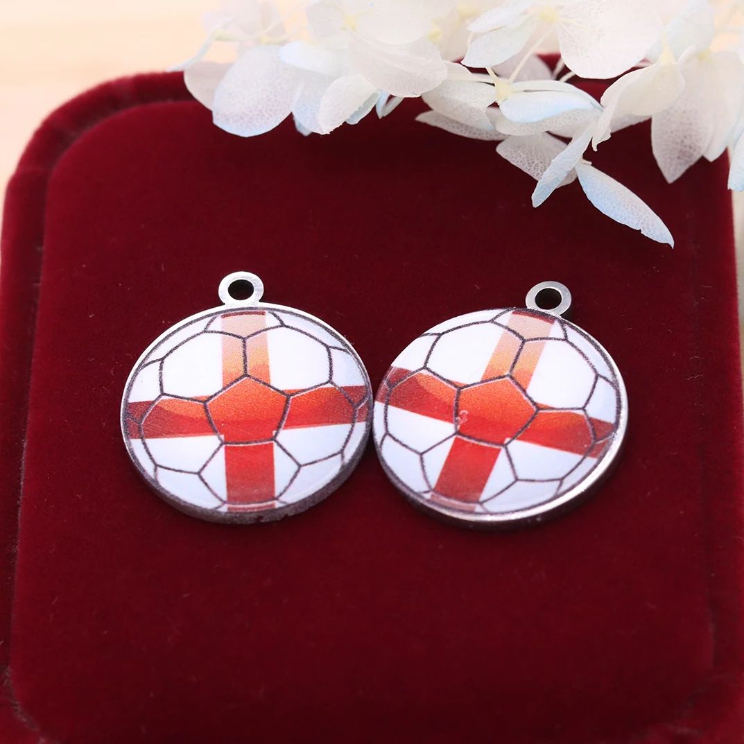Badminton England - 2PCS Stainless Steel Red Cross Flag